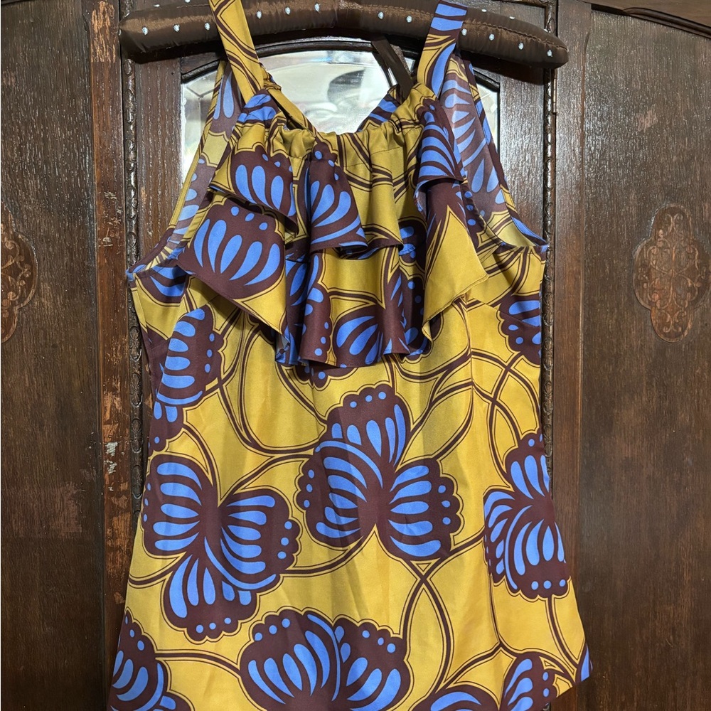 Banana Republic Yellow Floral Top